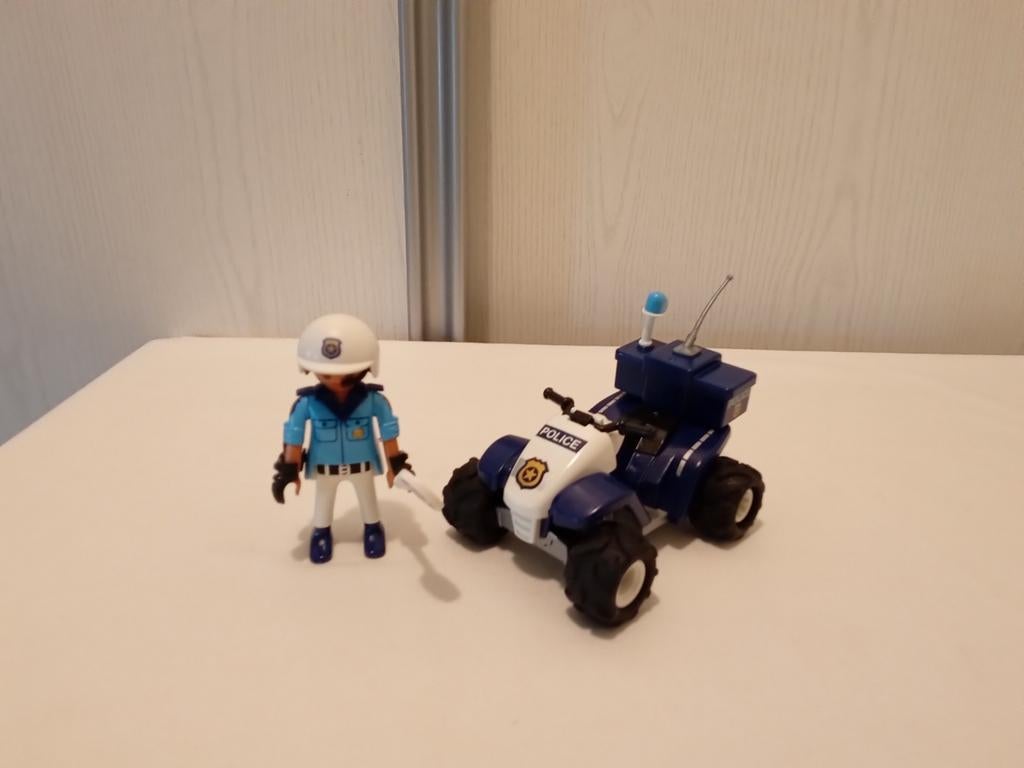 Playmobil 71092 politie quad compleet met pull-back systeem., Ophalen of Verzenden, Zo goed als nieuw, Complete set