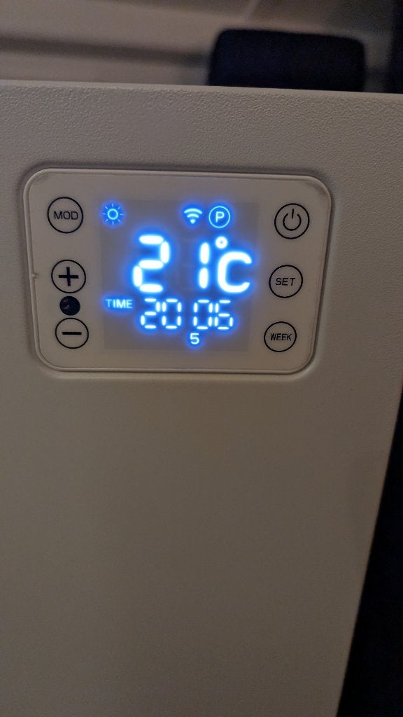 Eurom Mon Soleil Display 400 Wi-Fi infrarood kachel - 400W, Huis en Inrichting, Kachels, Ophalen, Overige soorten, Elektrisch