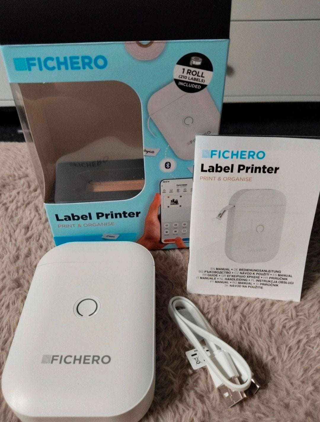 Fichero Label Printer - Draagbare Labelprinter, Computers en Software, Labelprinters, Nieuw, Etiket, Tape-label, Ophalen of Verzenden