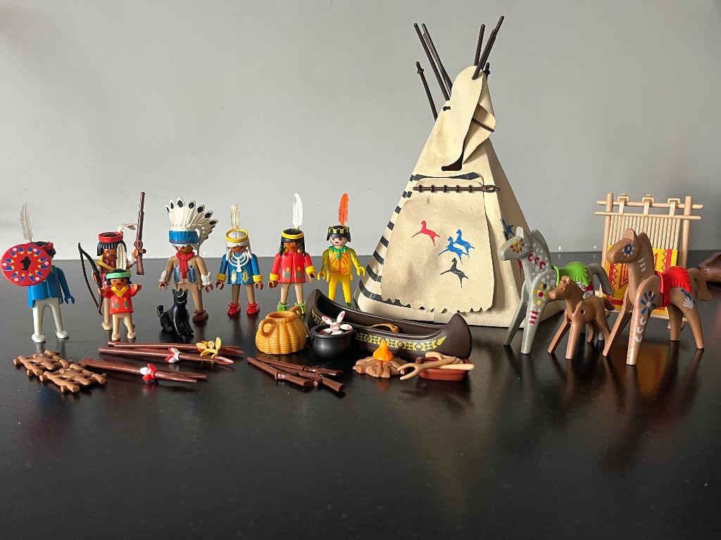 playmobil indianen, Ophalen of Verzenden, Gebruikt, Los playmobil