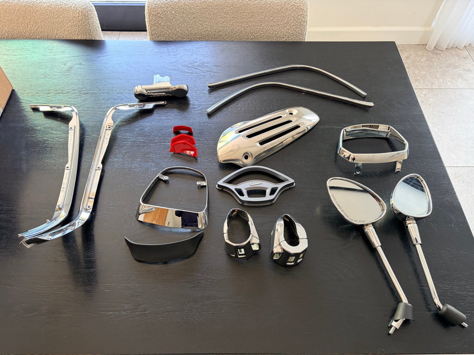 Vespa onderdelen set - Chroom, Ophalen, Gebruikt, Koplamp, Vespa