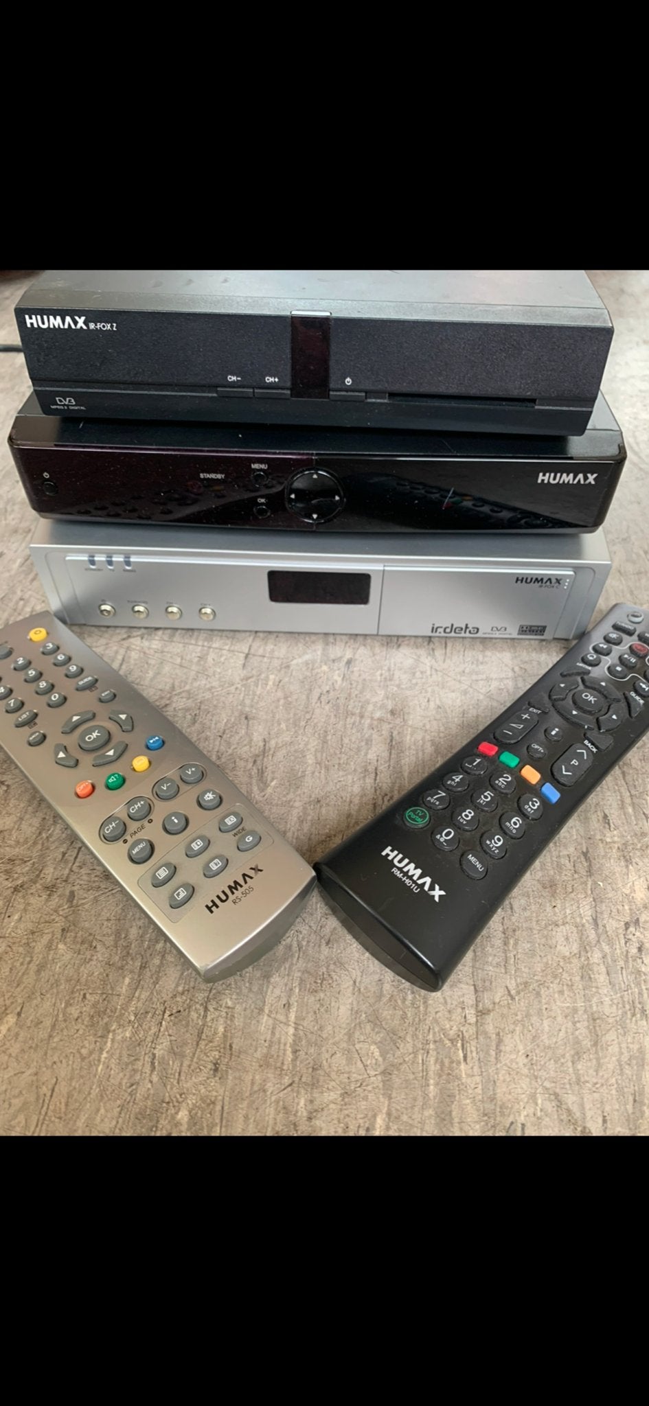Humax Decoders met Afstandsbedieningen - Set van 3, Ophalen of Verzenden, Gebruikt, Decoder