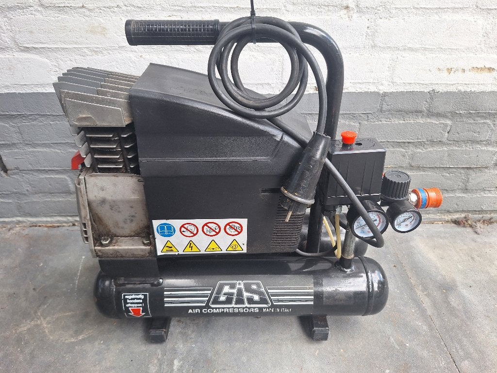 GIS GS9/Twice compressor, Doe-het-zelf en Verbouw, Compressors, Minder dan 25 liter, Ophalen, Gebruikt, 200 tot 400 liter/min