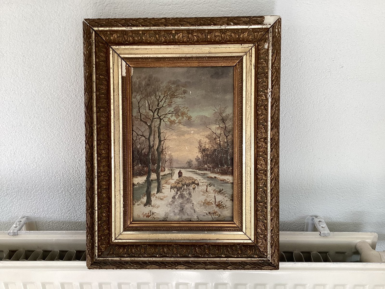 Schilderij winterlandschap , A. Mauve, Ophalen