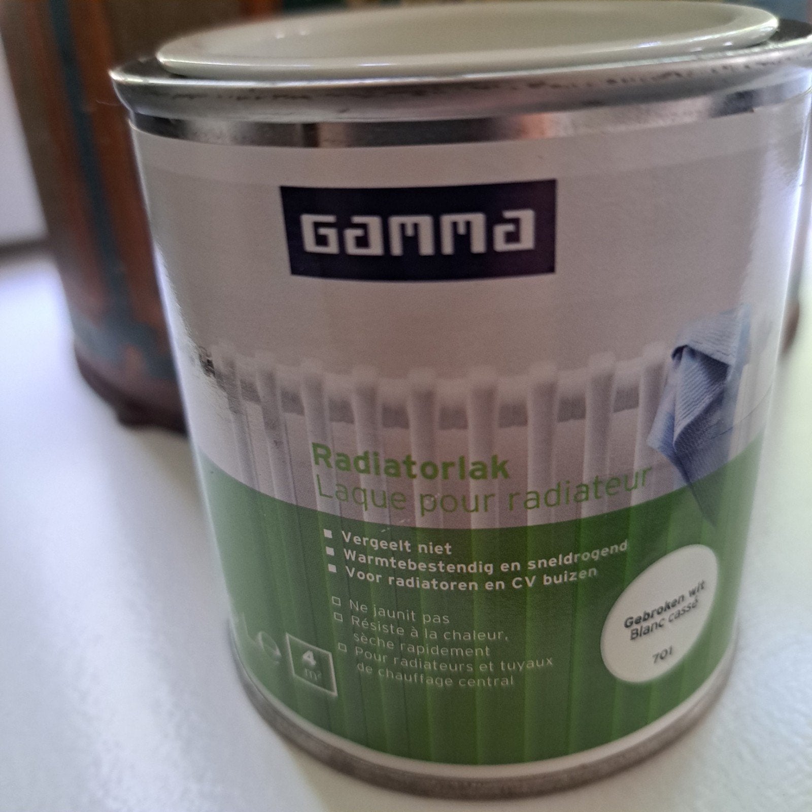 radiatorlak, Wit, Ophalen of Verzenden, Zo goed als nieuw, Lak