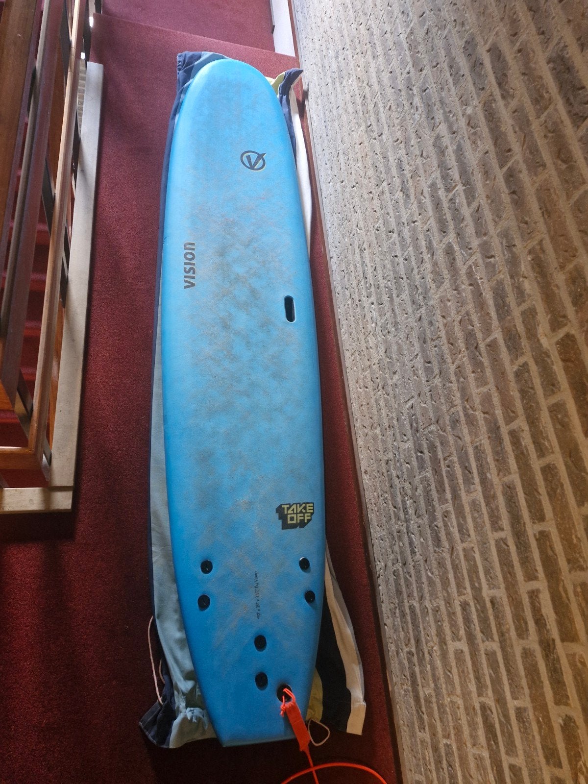 vision takeoff 9ft, Ophalen, Zo goed als nieuw, Longboard, Met vinnen