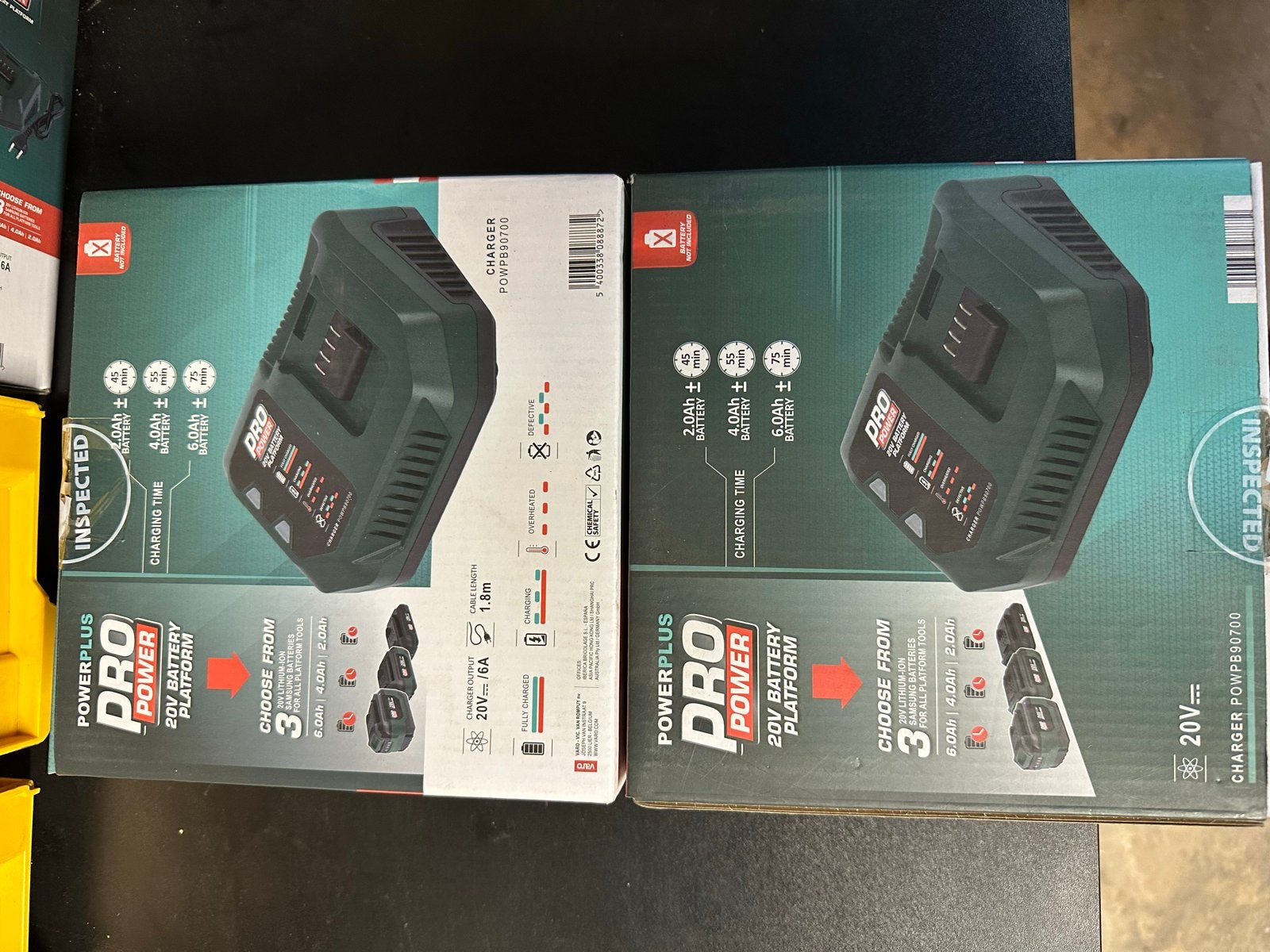 2stuks POWERPLUS PRO POWER 20V Batterij Oplader POWPB90700, Ophalen of Verzenden, Nieuw