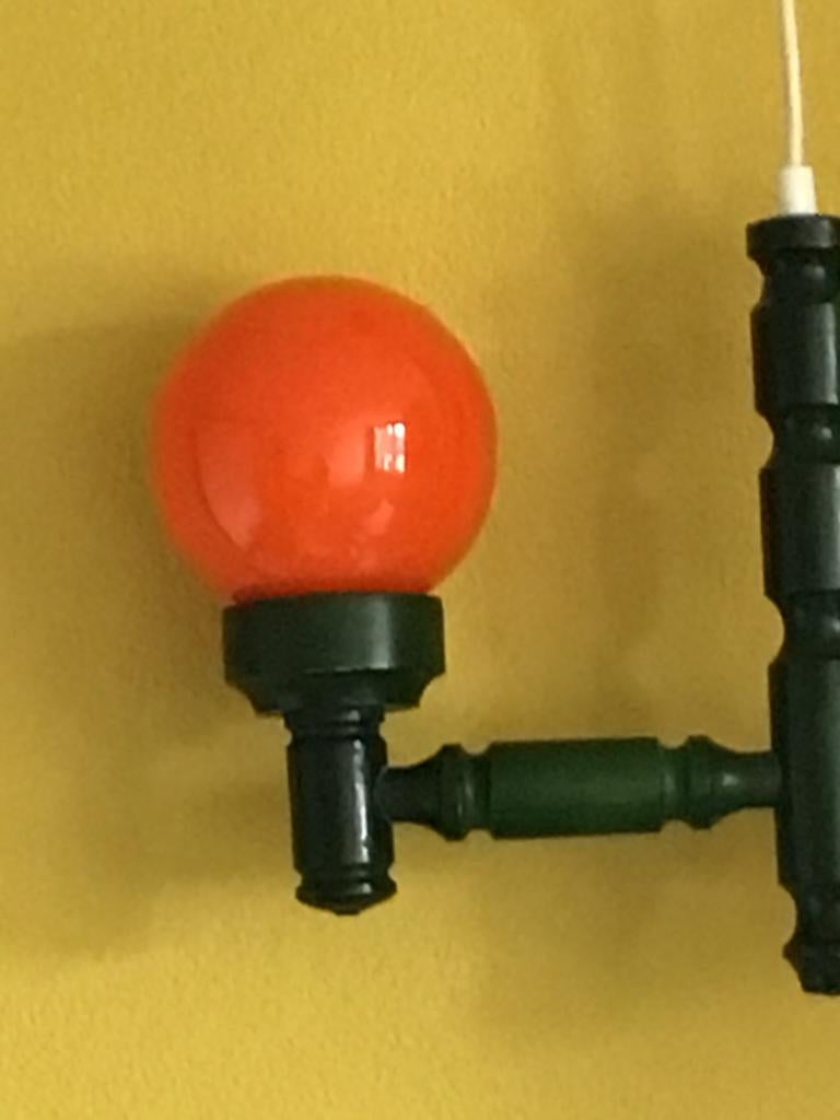 Seventies lamp met Oranje-vibe, Ophalen, Gebruikt, Minder dan 50 cm