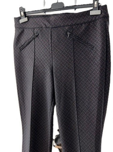 CAMBIO RAINBOW pantalon 44 bruin blauw bonded travelstof, Cambio, Maat 42/44 (L), Zo goed als nieuw, Lang