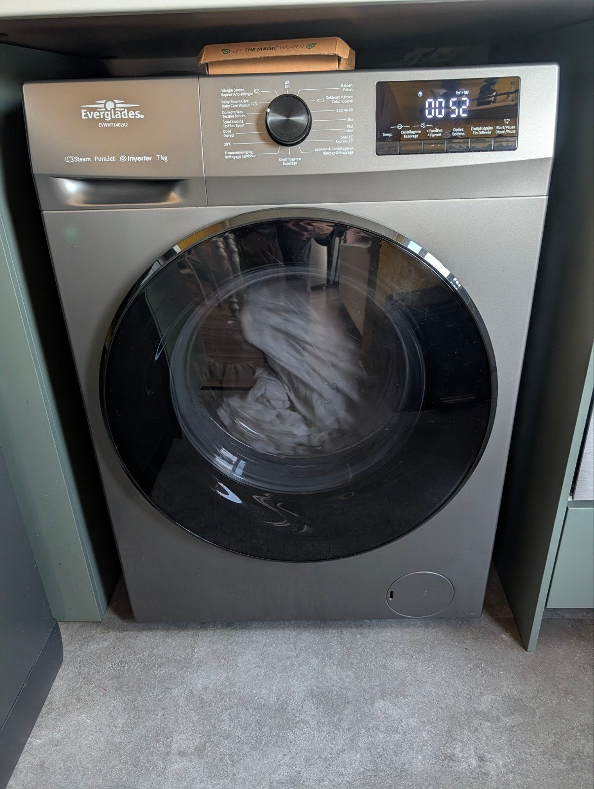 Everglades EVWM71402AG Wasmachine, Witgoed en Apparatuur, Wasmachines, Gebruikt, Voorlader, 6 tot 8 kg, Ophalen