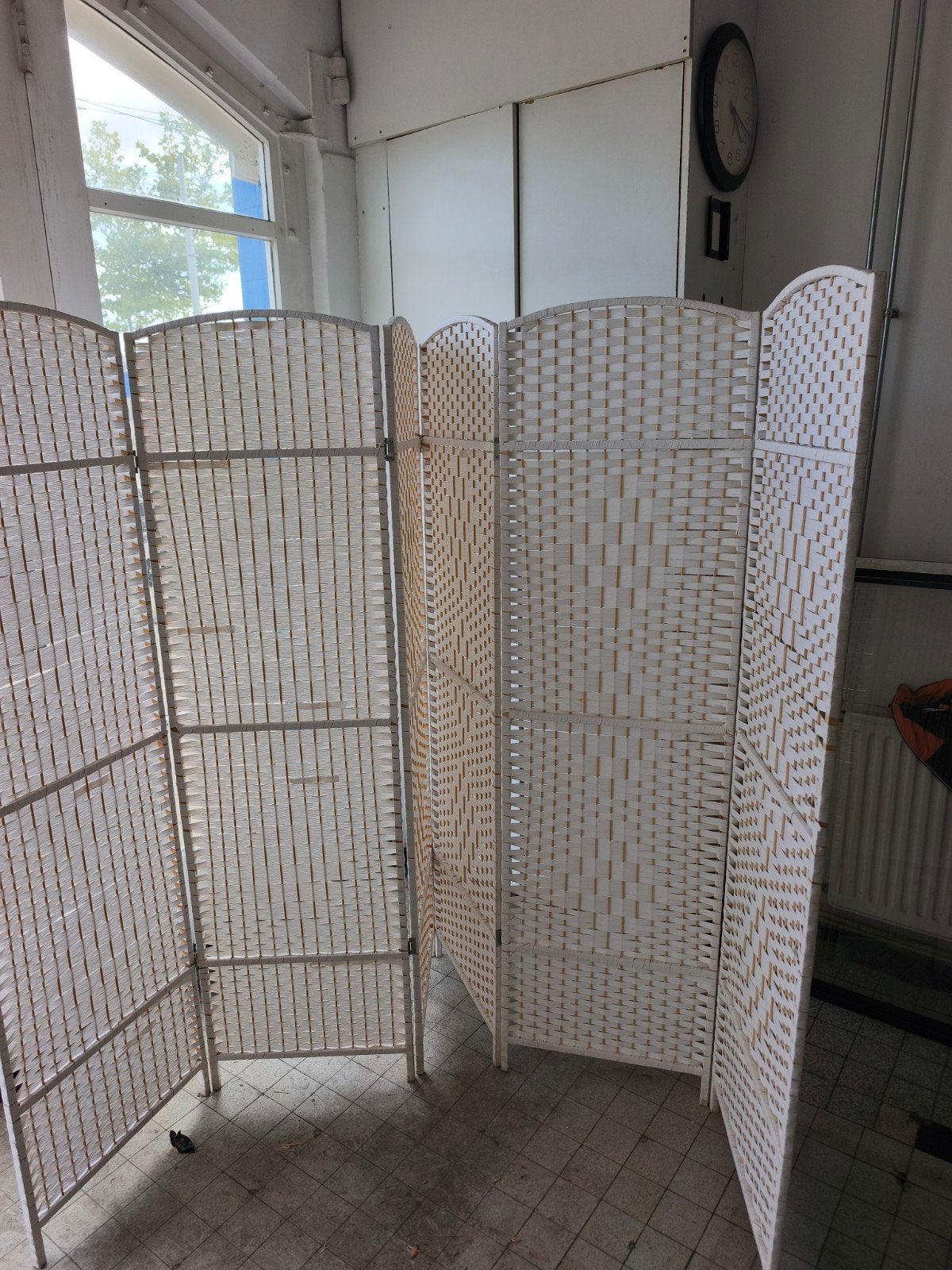 Witte kamerscherm / scheidingswand, Ophalen, Gebruikt