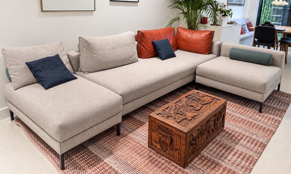 Aikon Lounge - Design on Stock - Modulaire hoekbank, Leer, 100 tot 125 cm, Hoekbank, 300 cm of meer