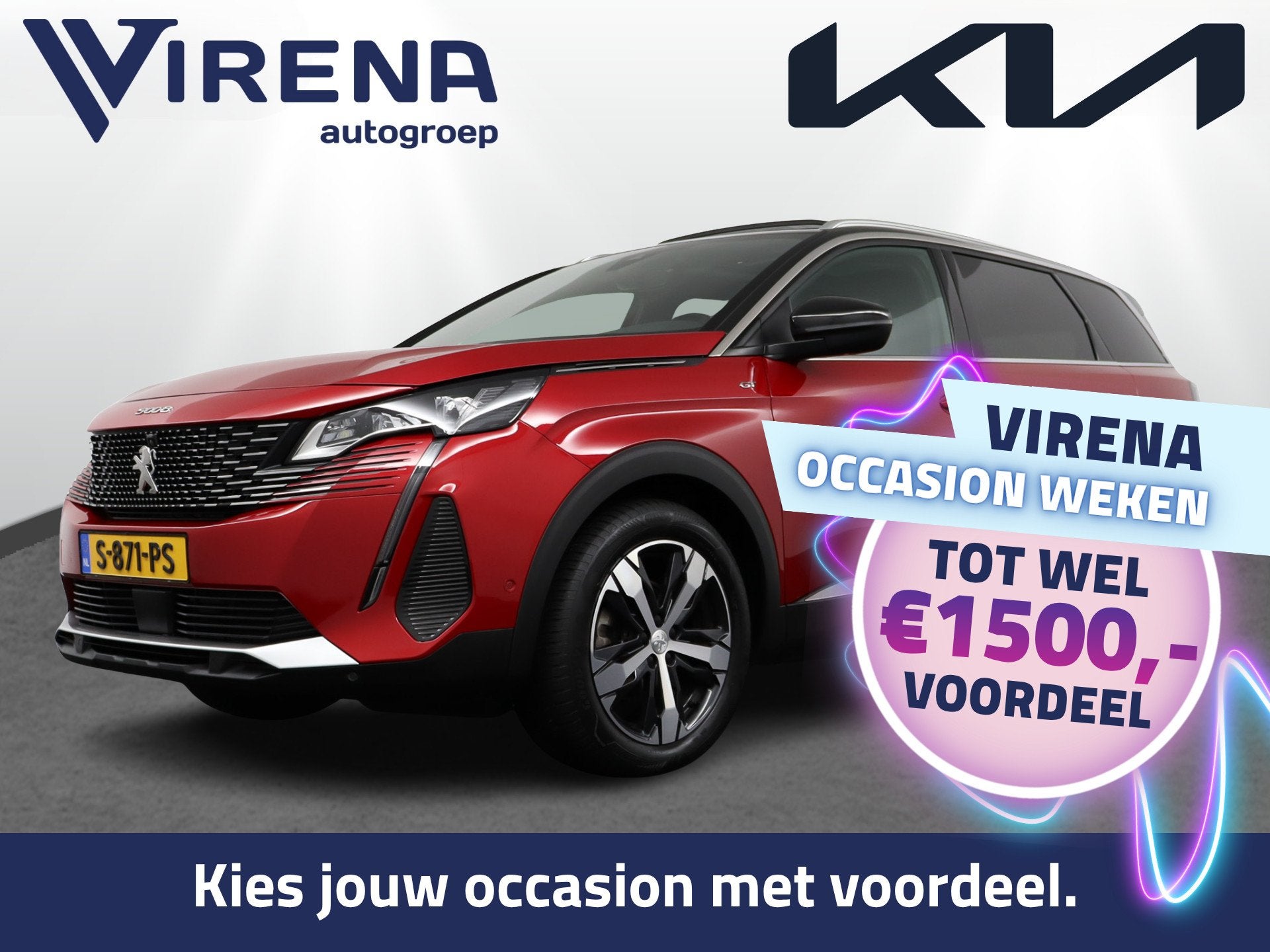 Peugeot 5008 1.2 PureTech Active Pack Business GT - Trekhaak, Auto's, Dealer onderhouden, 1199 cc, 7 stoelen, Verwarmde buitenspiegels