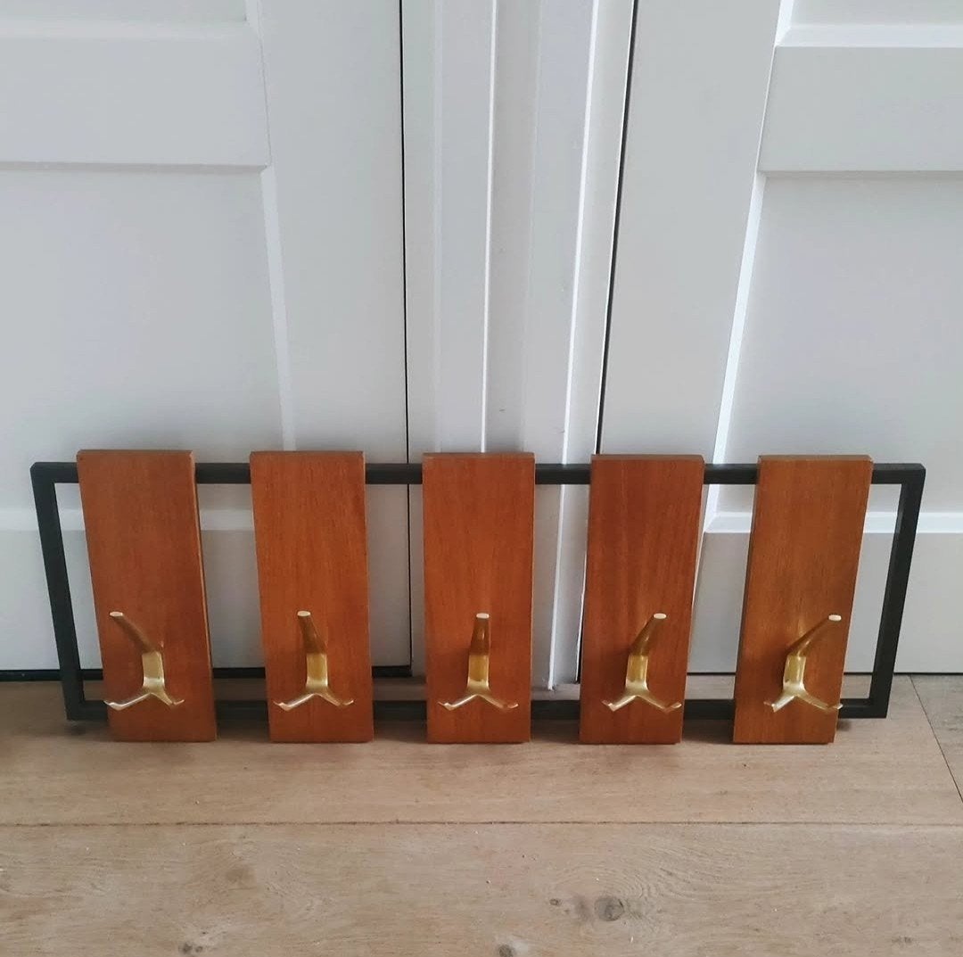 vintage wandkapstok pastoe kapstok coatrack teak messing
Vin, Huis en Inrichting, Woonaccessoires | Kandelaars en Kaarsen, Ophalen