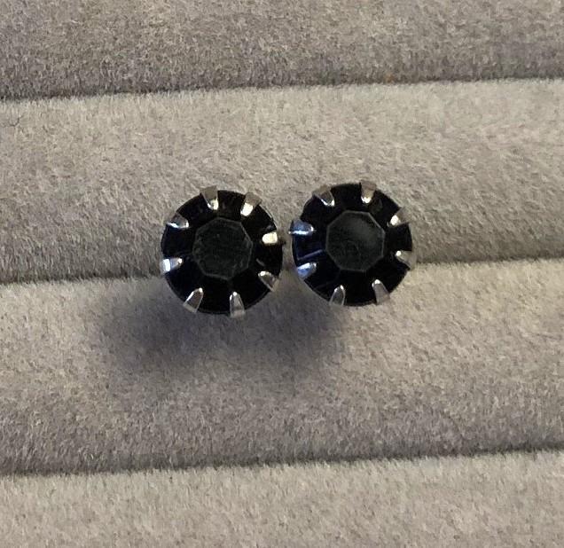 Oorbellen knopjes met zirkonia zwart - zilver, Sieraden, Tassen en Uiterlijk, Oorbellen, Overige materialen, Verzenden, Zwart