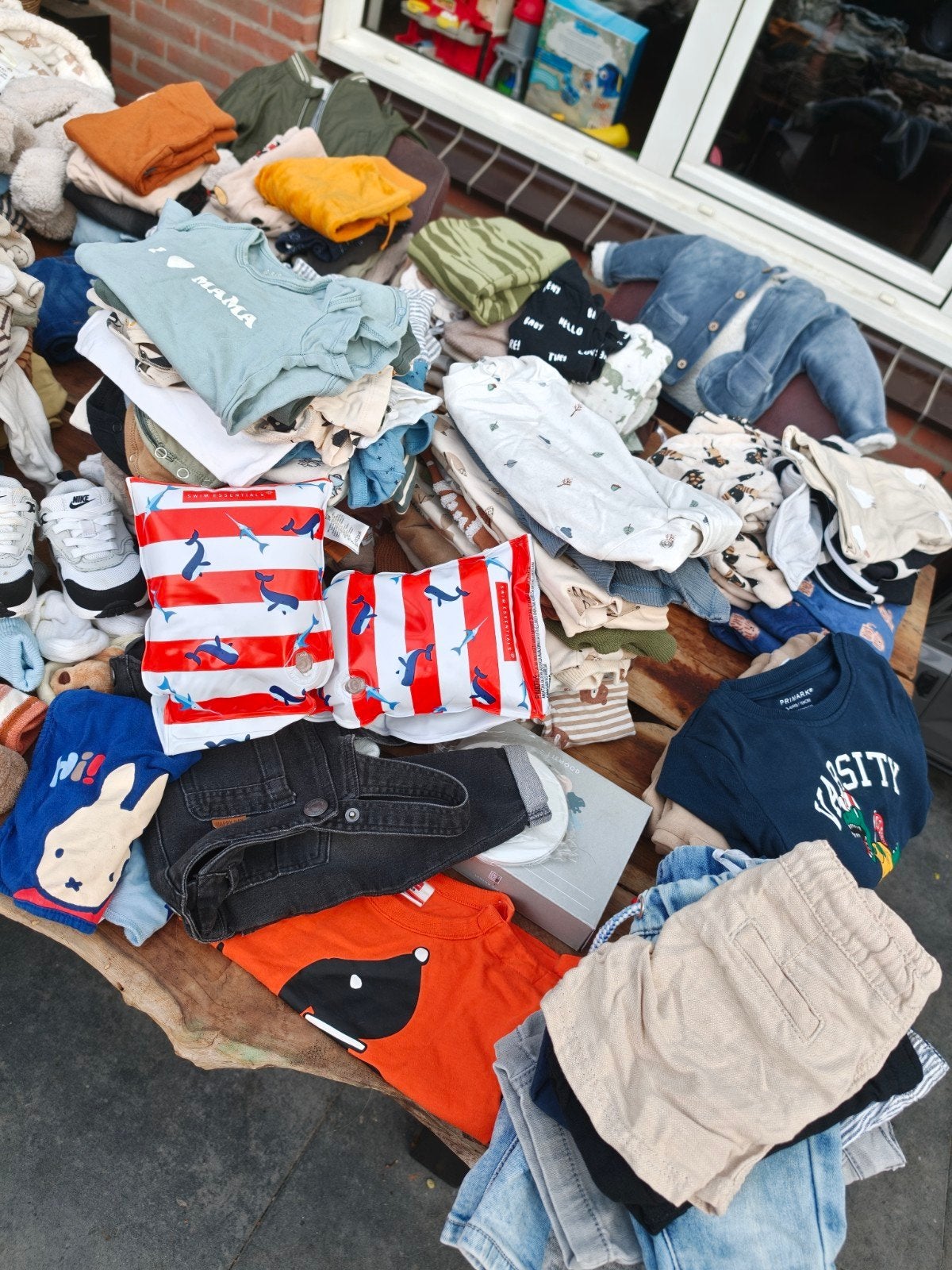 Grote stapel babykleding maten 50-68 en meer, Ophalen of Verzenden, Gebruikt, Maat 50