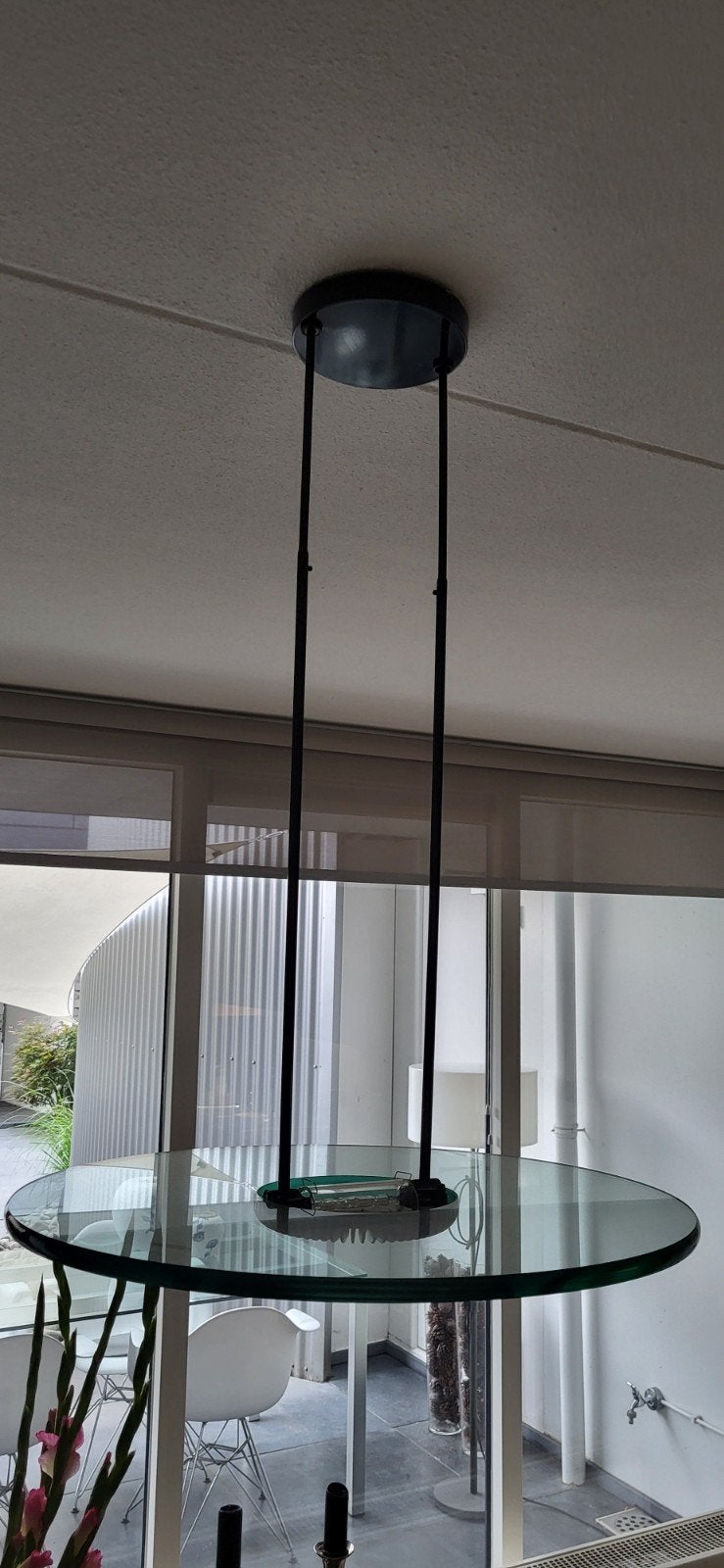 Microdata Milano Regola Italiaanse design hanglamp, Huis en Inrichting, Lampen | Hanglampen, Ophalen, Zo goed als nieuw, Glas