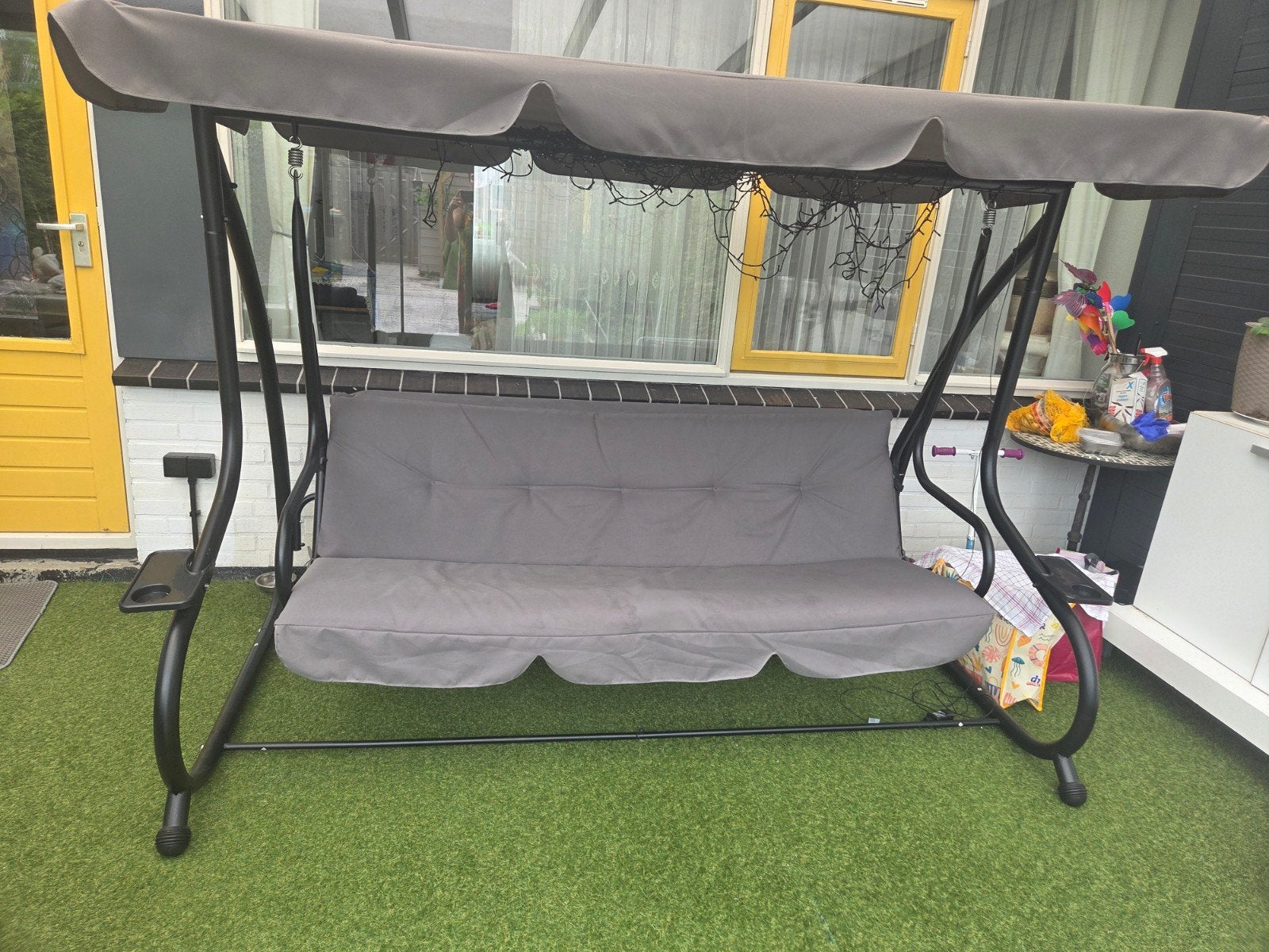 Luxe Schommelbank Tuinschommel 4 persoons Ook als Ligbed, Ophalen