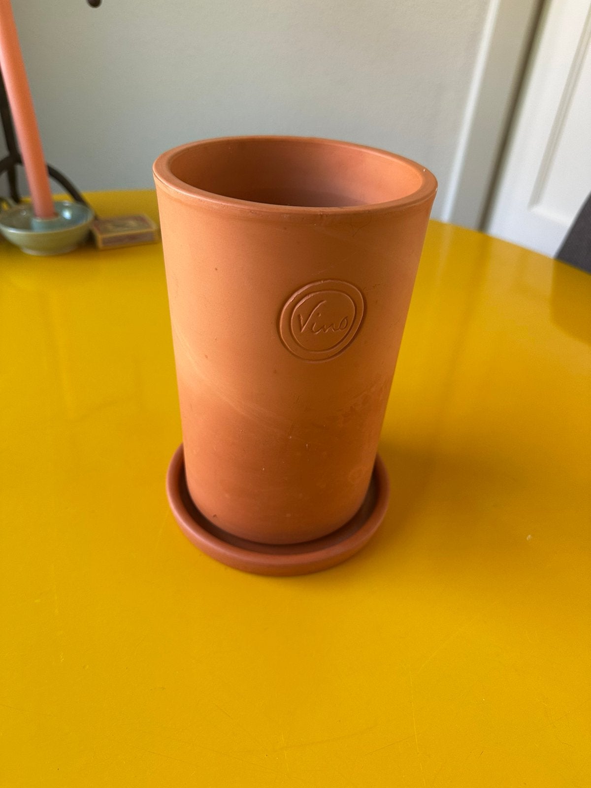 Terracotta wijnkoeler, Tuin en Terras, Ophalen of Verzenden, Zo goed als nieuw, Terracotta