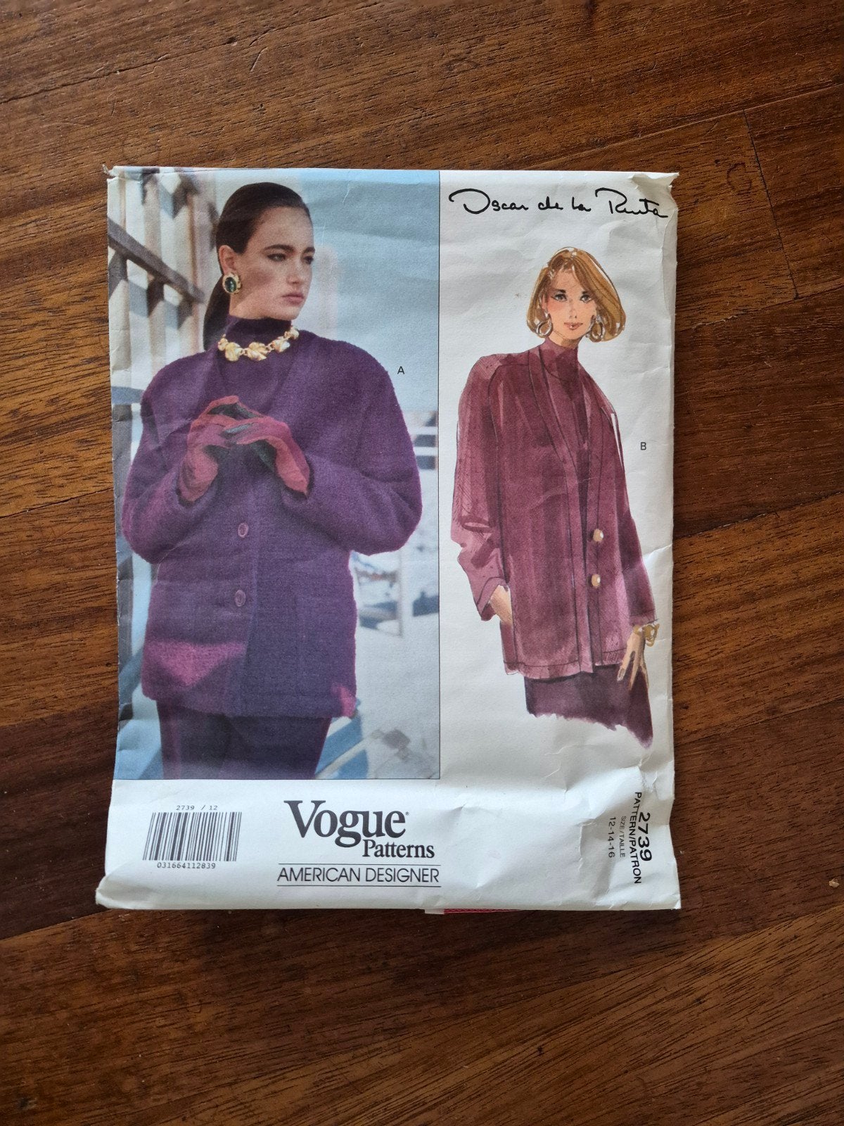 patroon vogue Amerikanen designer 2739 isac de la ruta, Overige merken, Vrouw, Ophalen of Verzenden, Overige typen