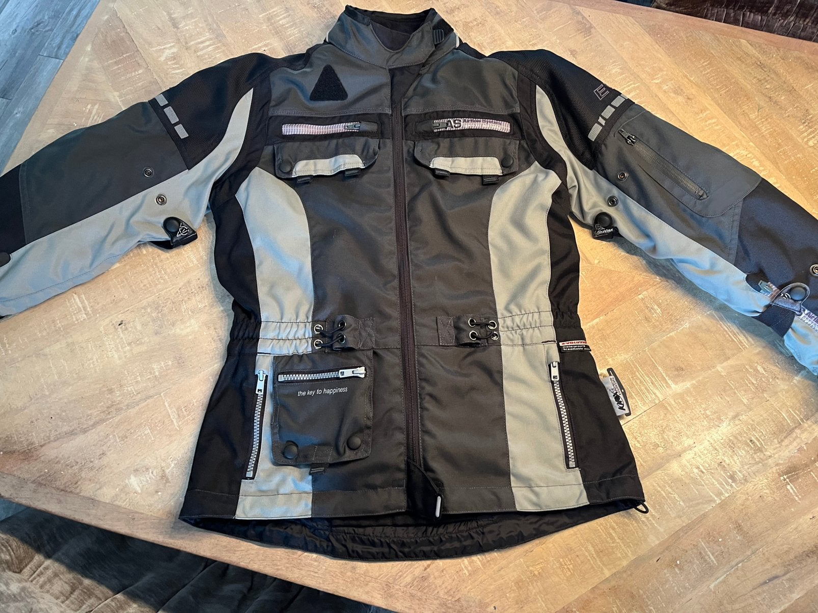 Evolution motorjas mt XS incl protectie (4-seizoenen), Motoren, Ophalen of Verzenden, Tweedehands, Dames, Jas | textiel