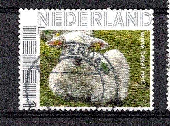 gestempelde zegel. Persoonlijke: Texel / schaap, Ophalen of Verzenden, Na 1940, Gestempeld