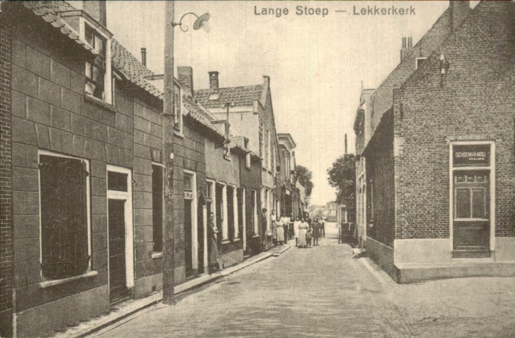 Lekkerkerk - Lange Stoep - Straatzicht, Ophalen of Verzenden, Voor 1920, Ongelopen, Zuid-Holland