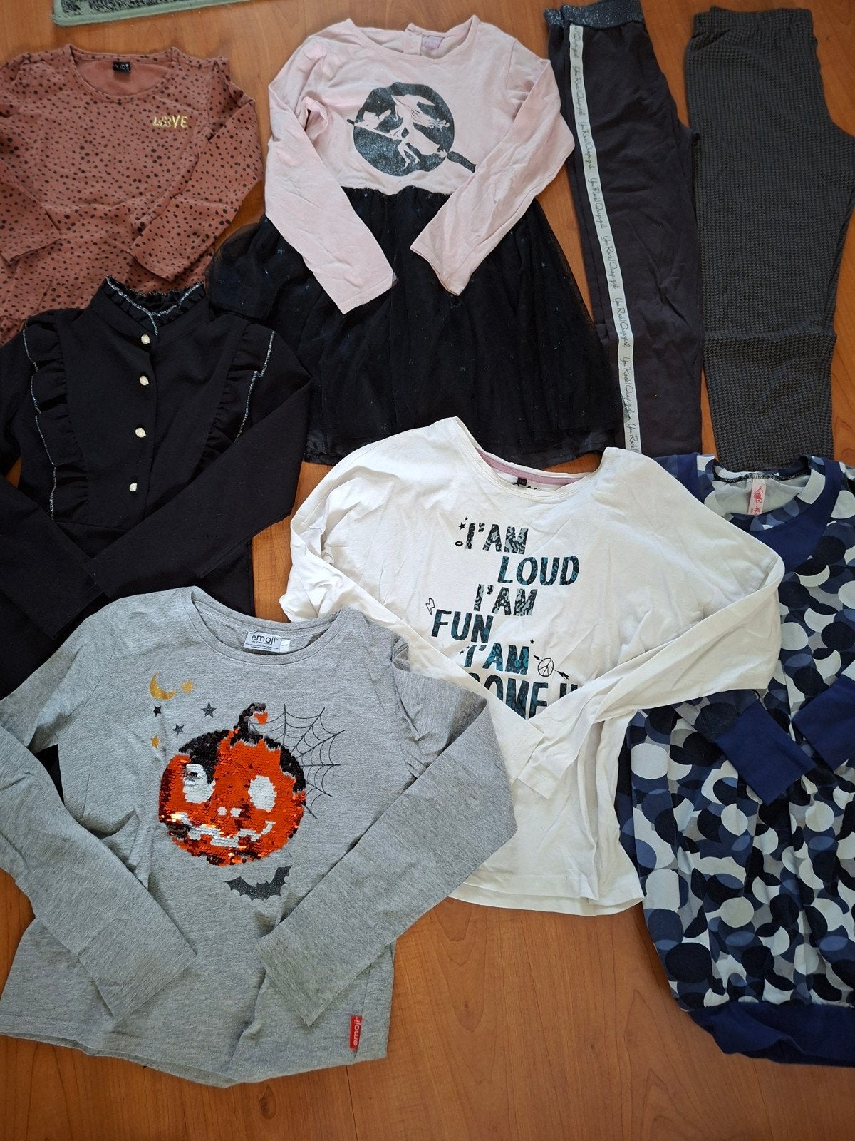 Kinderkleding pakket meisje div mt 116-152 (9x) +jas, Ophalen of Verzenden, Gebruikt, Overige maten