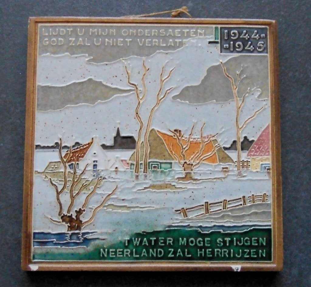 Westraven cloisonné tegel Neerland zal Herrijzen 1944 - 1945, Ophalen of Verzenden, Overige soorten, Nederland, Kunstobject