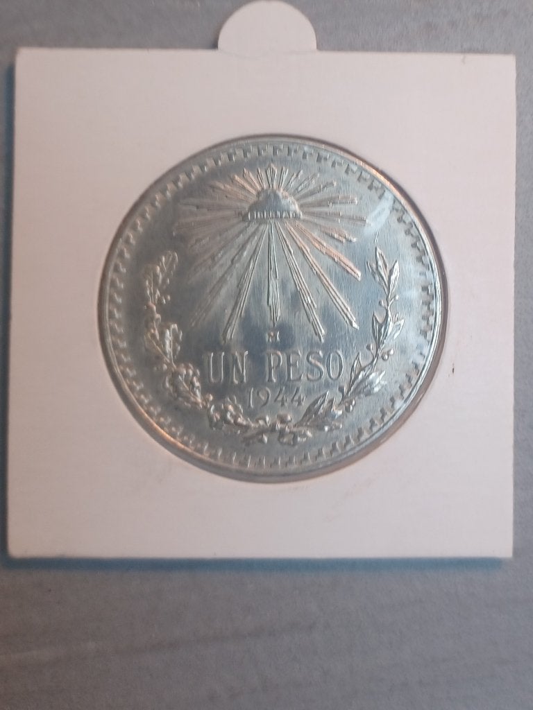 Mexico Zilver 1 Un Peso Munt 1944, Verzenden, Midden-Amerika, Losse munt, Zilver
