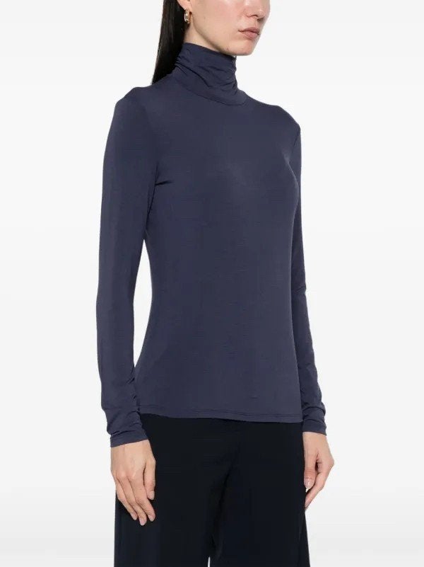 Z.G.A.N! Max Mara Weekend Multif shirt top hoge hals blauw L, Maat 42/44 (L), Zo goed als nieuw, Lange mouw, Weekend Max Mara