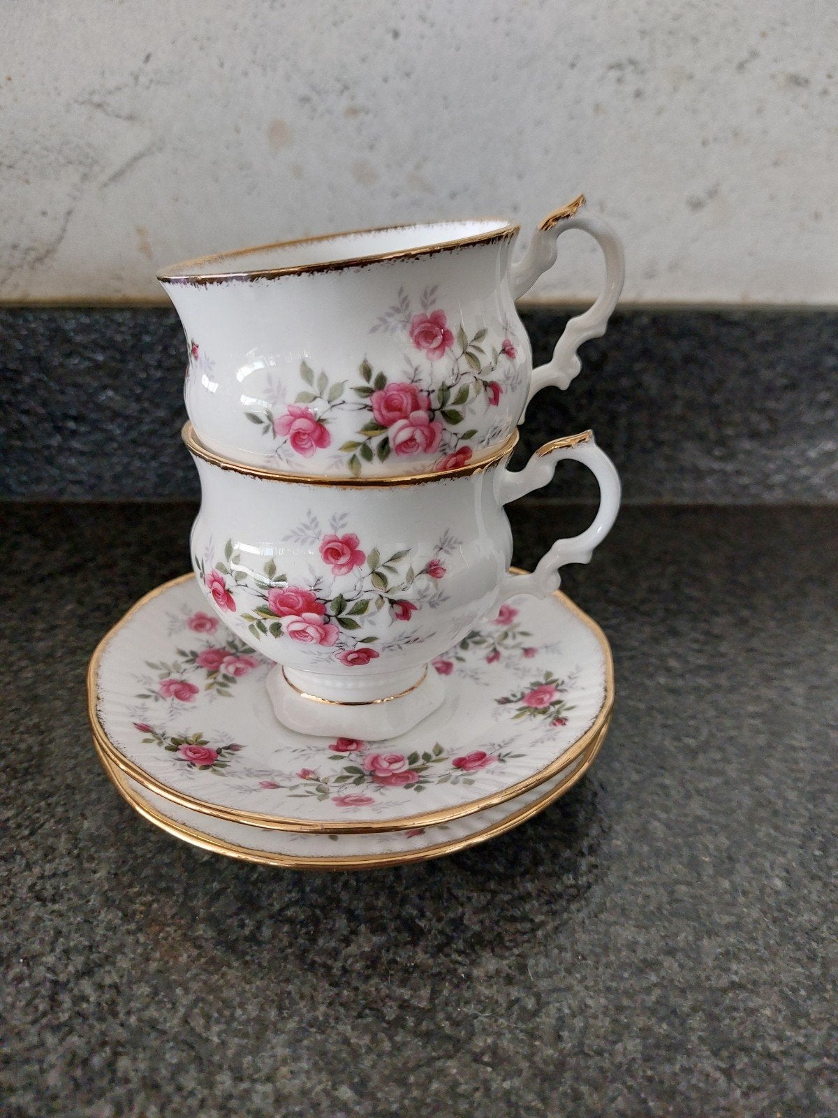 2 vintage kop en schotel Elizabethan, Ophalen of Verzenden