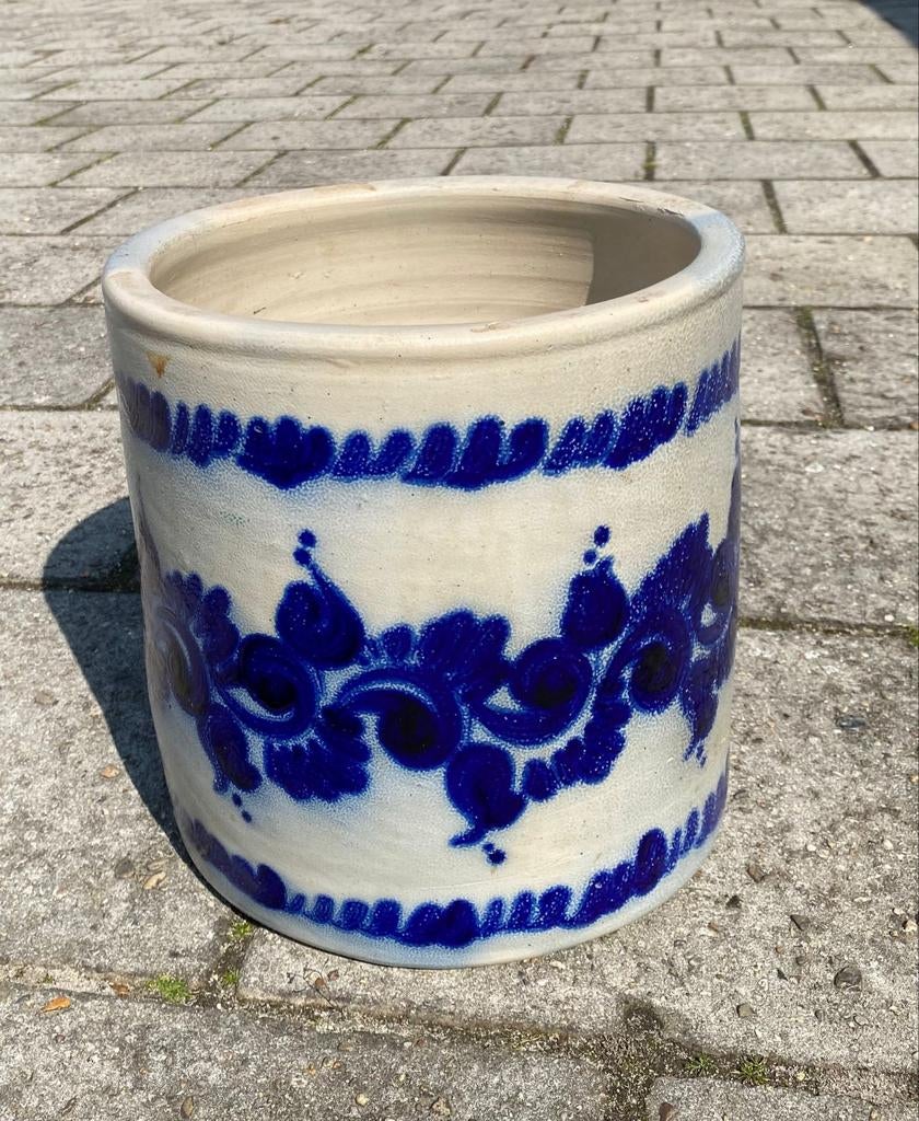 Prachtige grote keulse pot - blauw, Ophalen of Verzenden