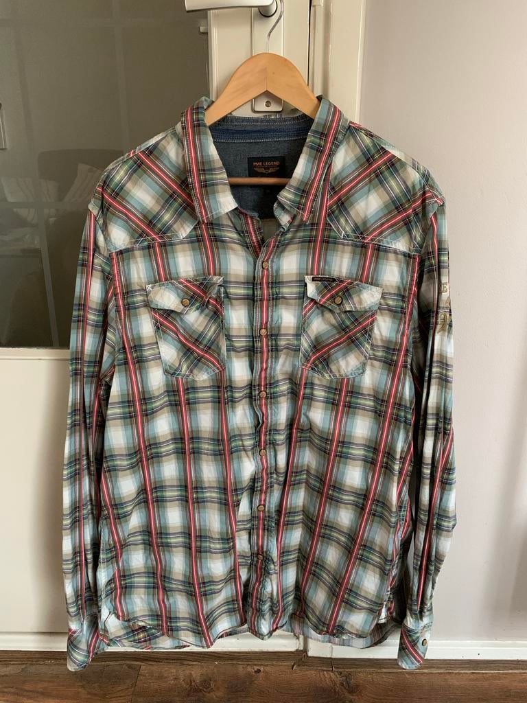 PME Legend geruit overhemd - Maat XXXL, Kleding | Heren, Overhemden, Ophalen of Verzenden, Zo goed als nieuw, Groen, Overige halswijdtes