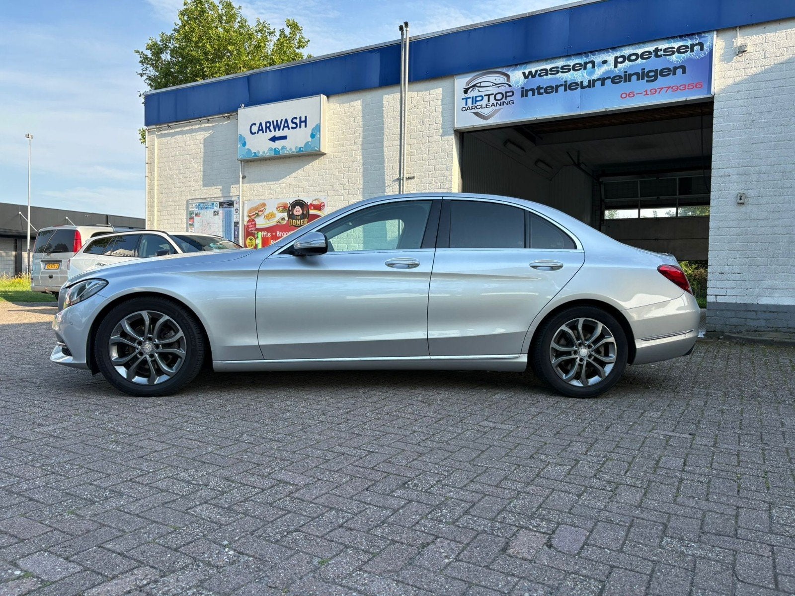 Mercedes-Benz C-Klasse C180 Prestige 183 Pk leer/Airco, 1800 kg, Zwart, 4 cilinders, Bedrijf