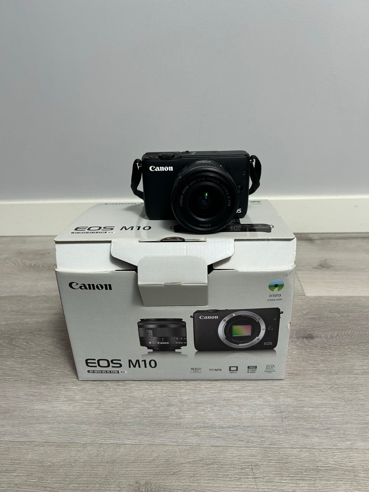 Canon EOS M10 Systeemcamera met EF-M 15-45mm lens, Ophalen, Canon, Beeldstabilisatie, Zo goed als nieuw