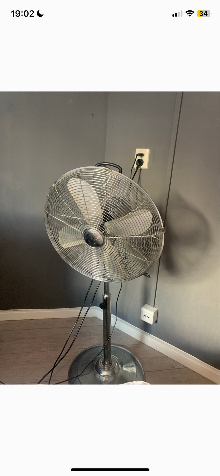 Statiefventilator - Alleen middenstand, Witgoed en Apparatuur, Ophalen of Verzenden, Gebruikt, Statiefventilator