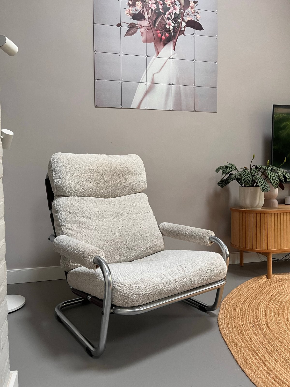 Gelderland Oberman - Design Stoel Jan des Bouvrie, Huis en Inrichting, Fauteuils, Ophalen, Gebruikt, Metaal, 75 tot 100 cm