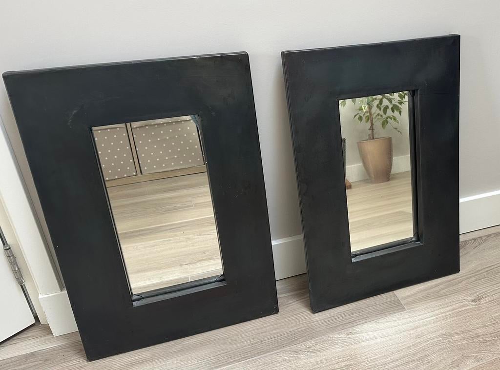 Spiegels met loden rand, Huis en Inrichting, Woonaccessoires | Spiegels, Ophalen, Minder dan 50 cm, Gebruikt, Minder dan 100 cm