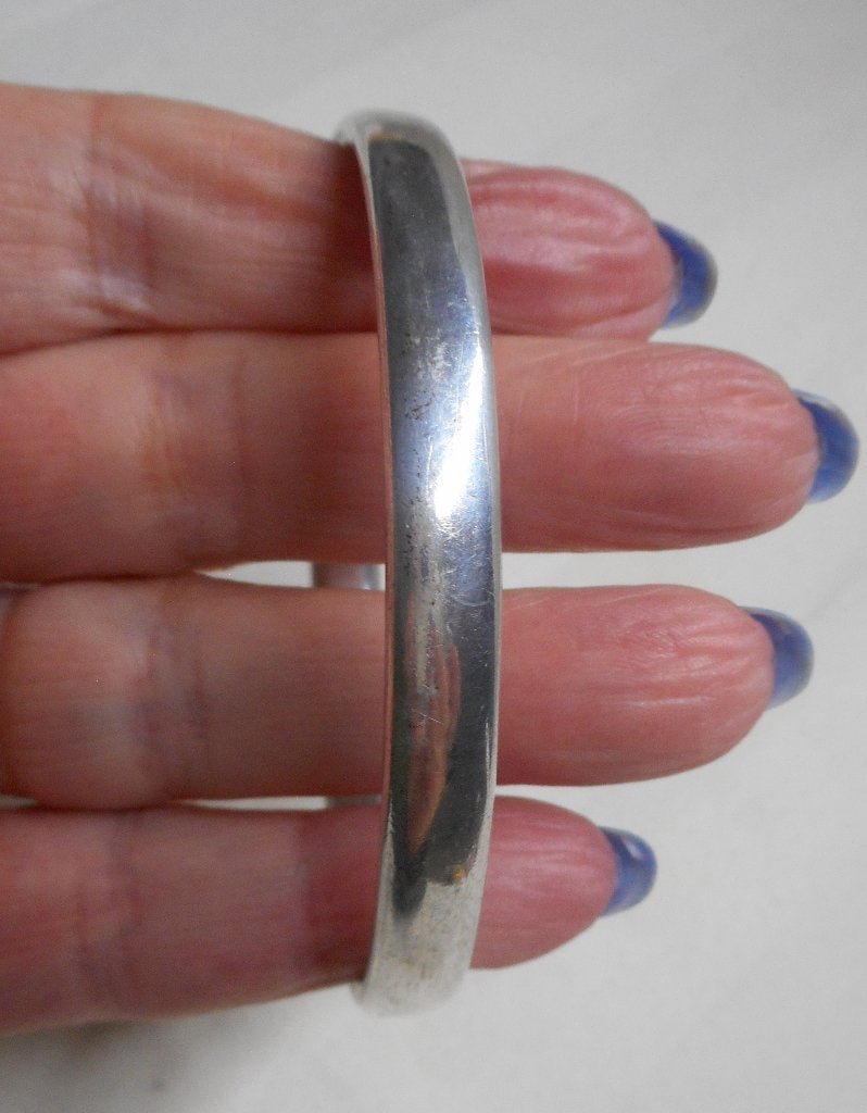Zilveren vintage slavenarmband nr.2035, Sieraden, Tassen en Uiterlijk, Verzenden, Gebruikt, Zilver, Zilver