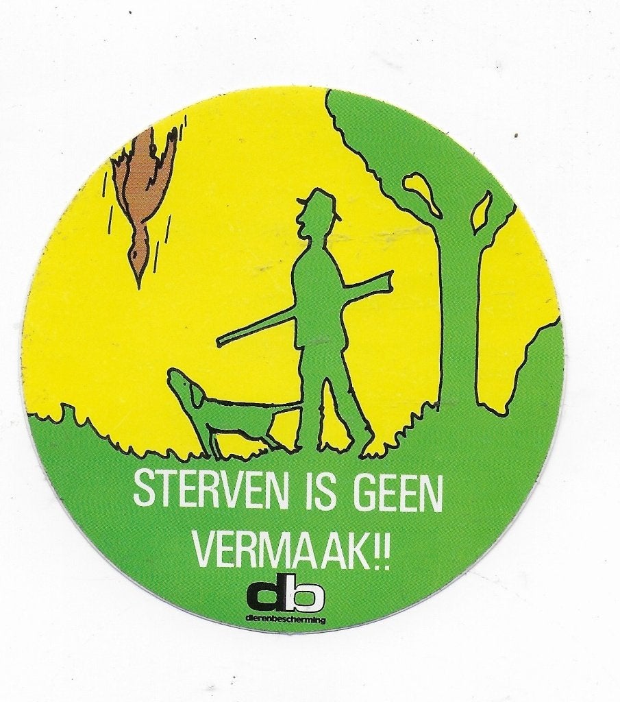 So126 sticker dieren bescherming, Verzamelen, Stickers, Ophalen of Verzenden, Zo goed als nieuw