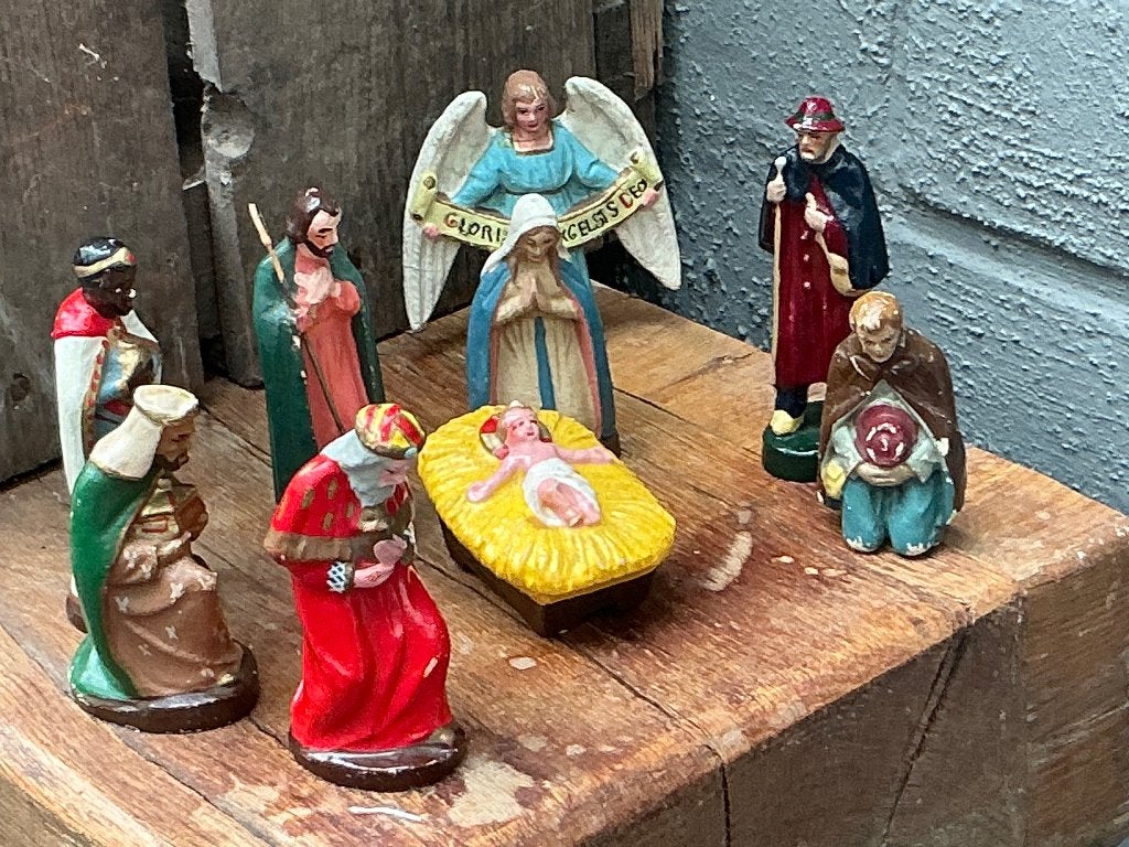Authentieke Beeusaert Kerstgroep - Composiet, Ophalen of Verzenden, Gebruikt