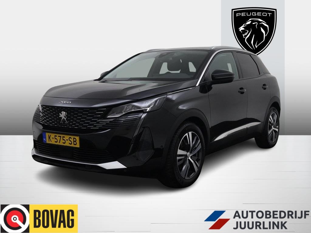 Peugeot 3008 1.2 Turbo 130 PK Automaat Premium Trekhaak/Came, Auto's, Peugeot, Gebruikt, 1199 cc, Leder en Stof, Zwart