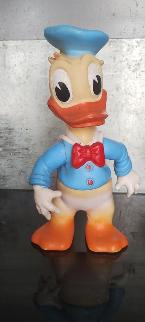 Vintage Donald Duck Ledra Beeldje - Zeldzaam Disney Figuur, Verzenden, Donald Duck, Gebruikt, Beeldje of Figuurtje