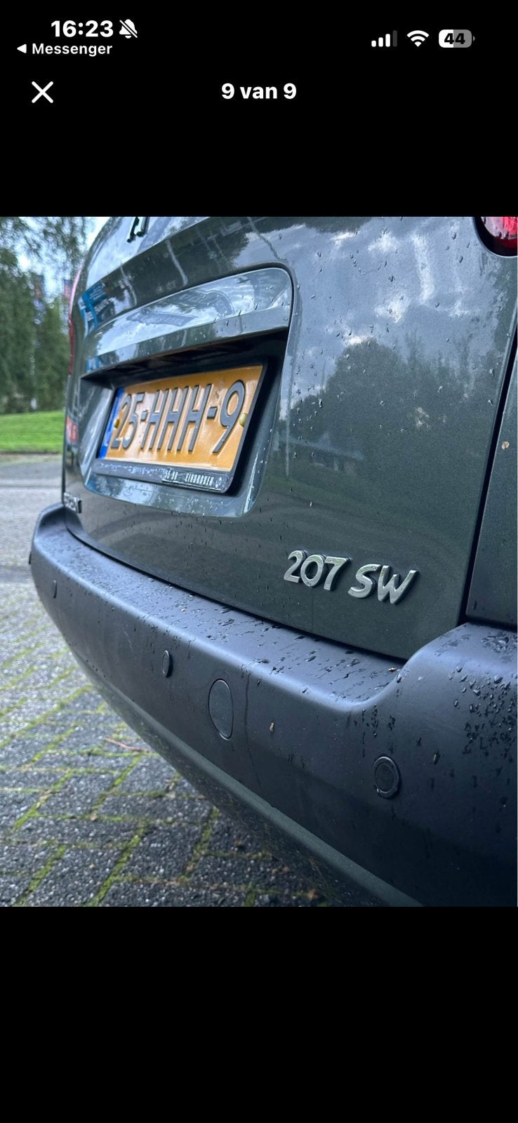Peugot 307 sw, Ophalen