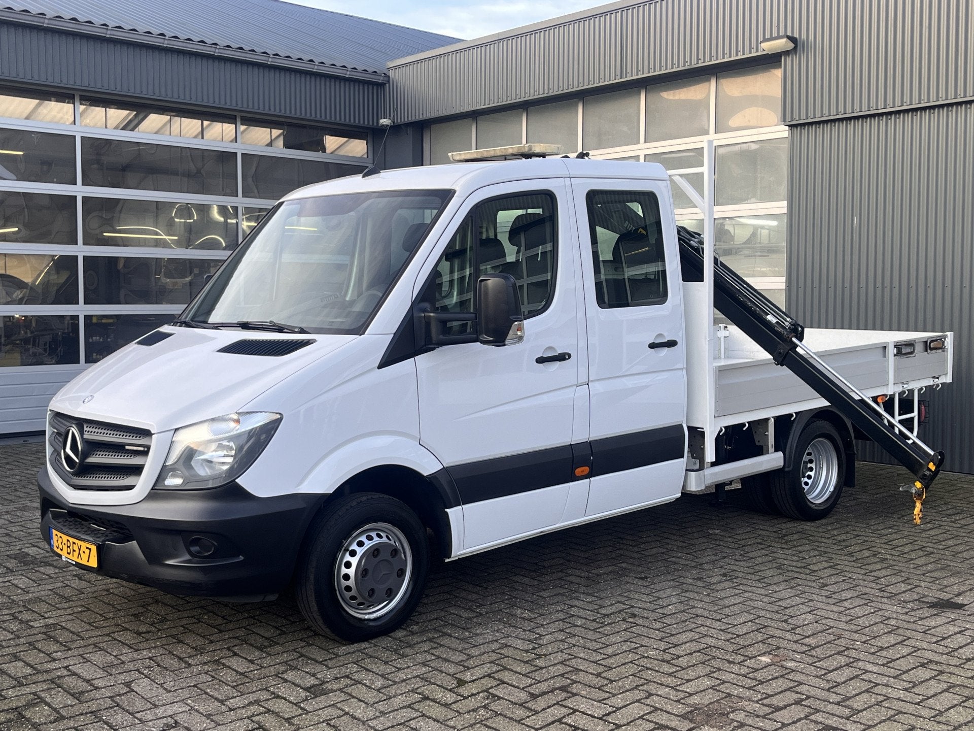Mercedes-Benz Sprinter 513cdi 130pk DC Laadkraan Hiab 017T A, Automaat, Stof, 4 cilinders, Wit