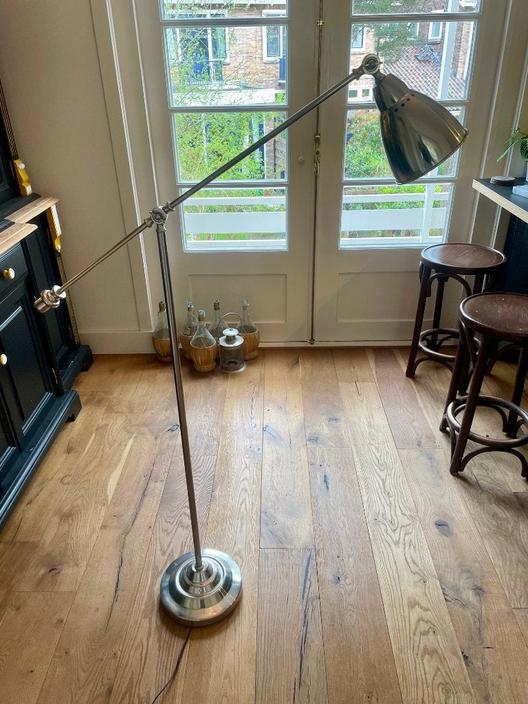 Ikea– staande lamp - RVS, Ophalen, Zo goed als nieuw, Metaal, 100 tot 150 cm