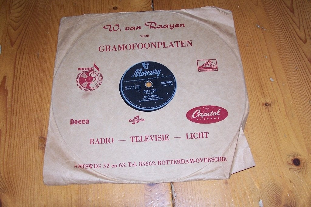 78 toeren plaat van The Platters – The Great Pretender/only, Ophalen of Verzenden, Gebruikt, Overige formaten, Overige typen