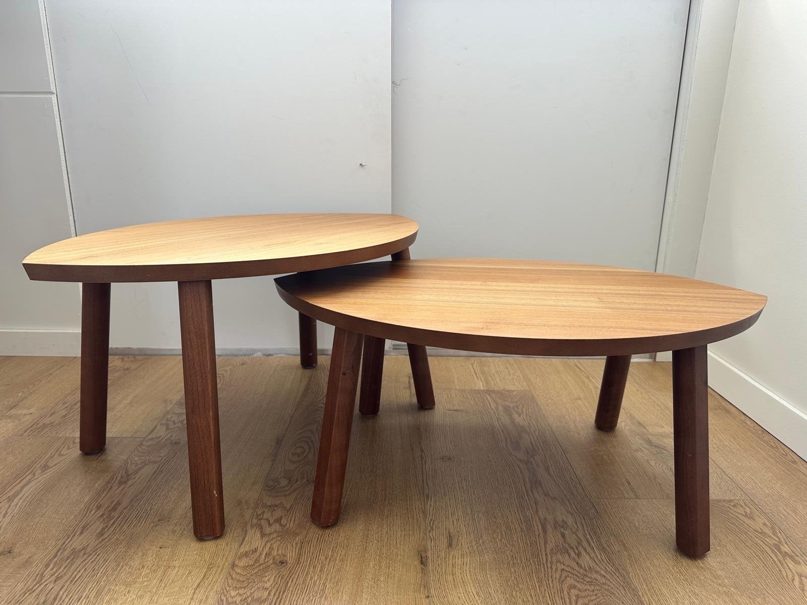 IKEA Stockholm 2017 Salontafel Set - Ovaal Hout, Huis en Inrichting, Zo goed als nieuw, 75 cm of meer, Ovaal, Hout