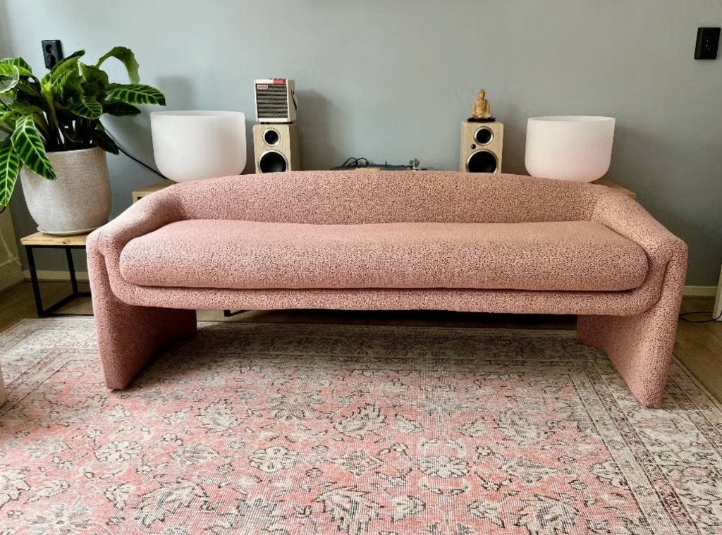 Stijlvolle eetkamerbank Woood Rose Dust, Huis en Inrichting, Banken | Voetenbanken en Poefen, Ophalen, 125 cm of meer, Zo goed als nieuw